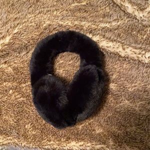 Furry black ear muffs